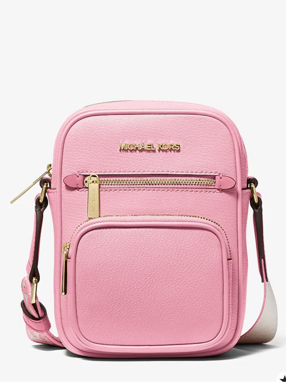 MICHAEL KORS Jet Set Medium Leather Crossbody Flight Bag
Carnation 
NWT